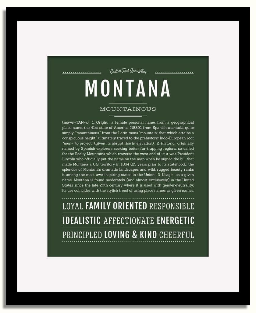 Frame Options | Deep Forest | Black Frame, Matted