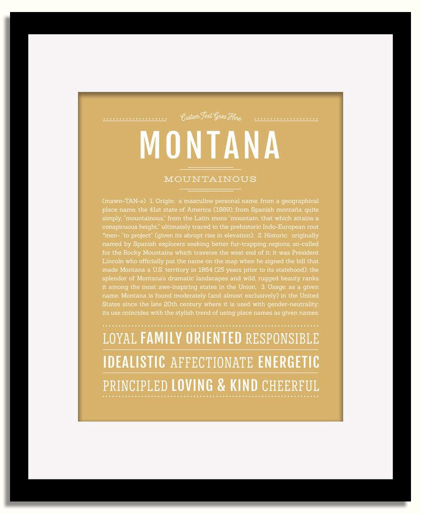 Frame Options | Matte Gold | Black Frame, Matted