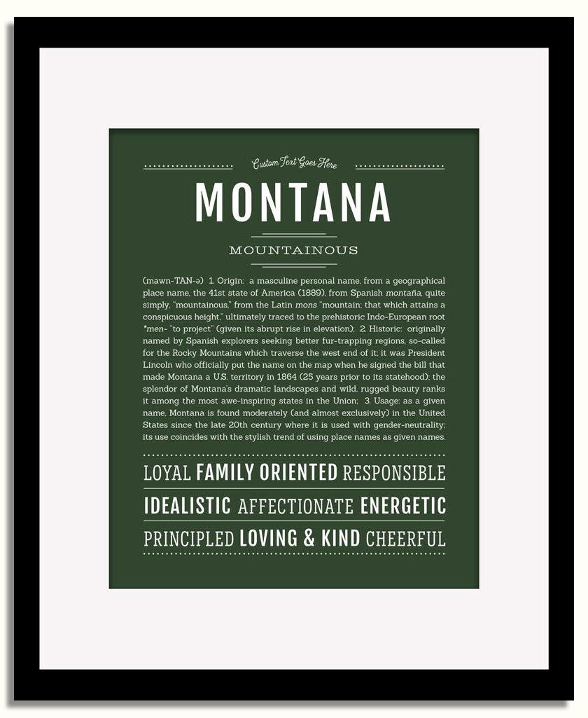 Frame Options | Deep Forest | Black Frame, Matted