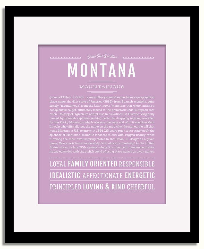 Frame Options | Lilac | Black Frame, Matted