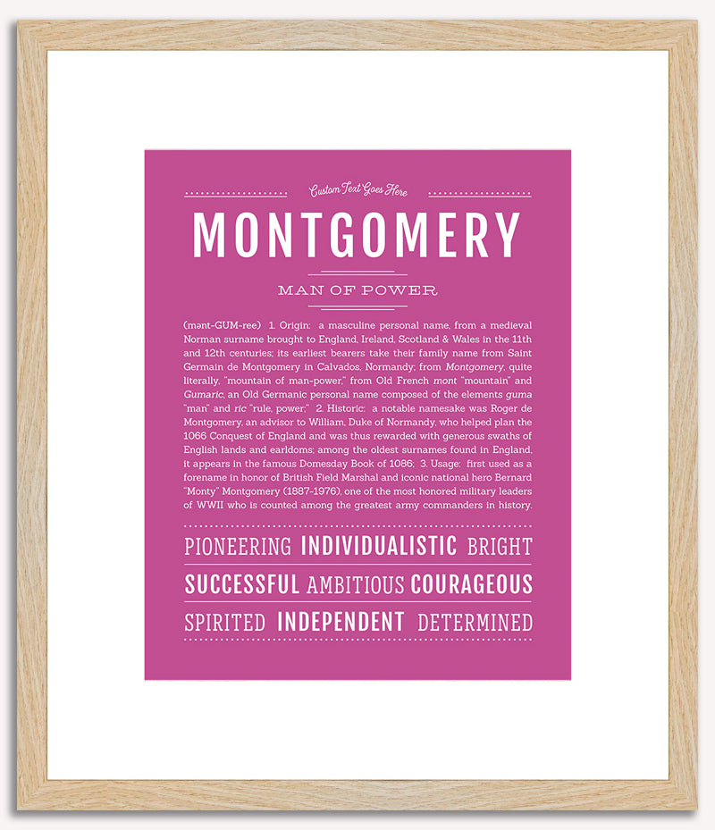 Montgomery | Name Art Print