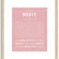 Monty | Name Art Print