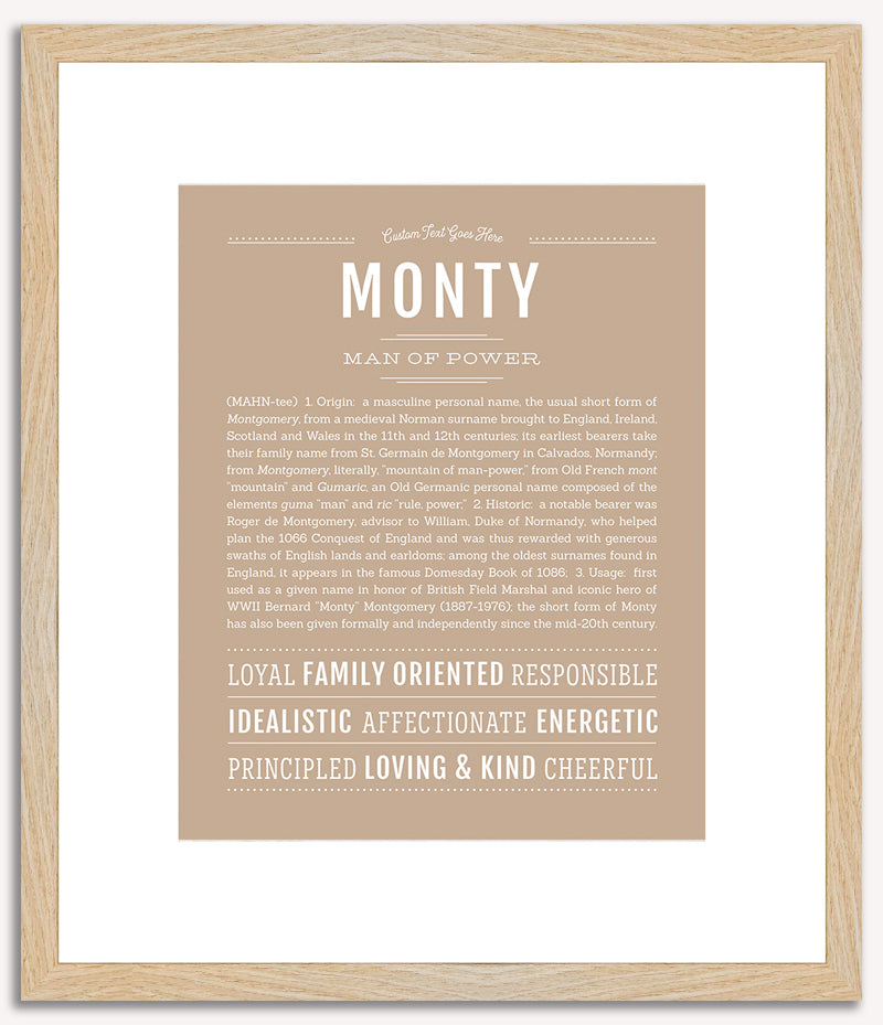 Monty | Name Art Print