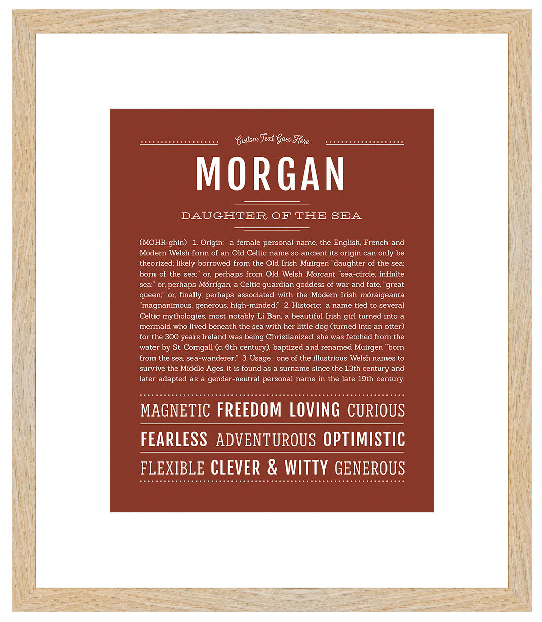 Morgan (female) | Name Art Print