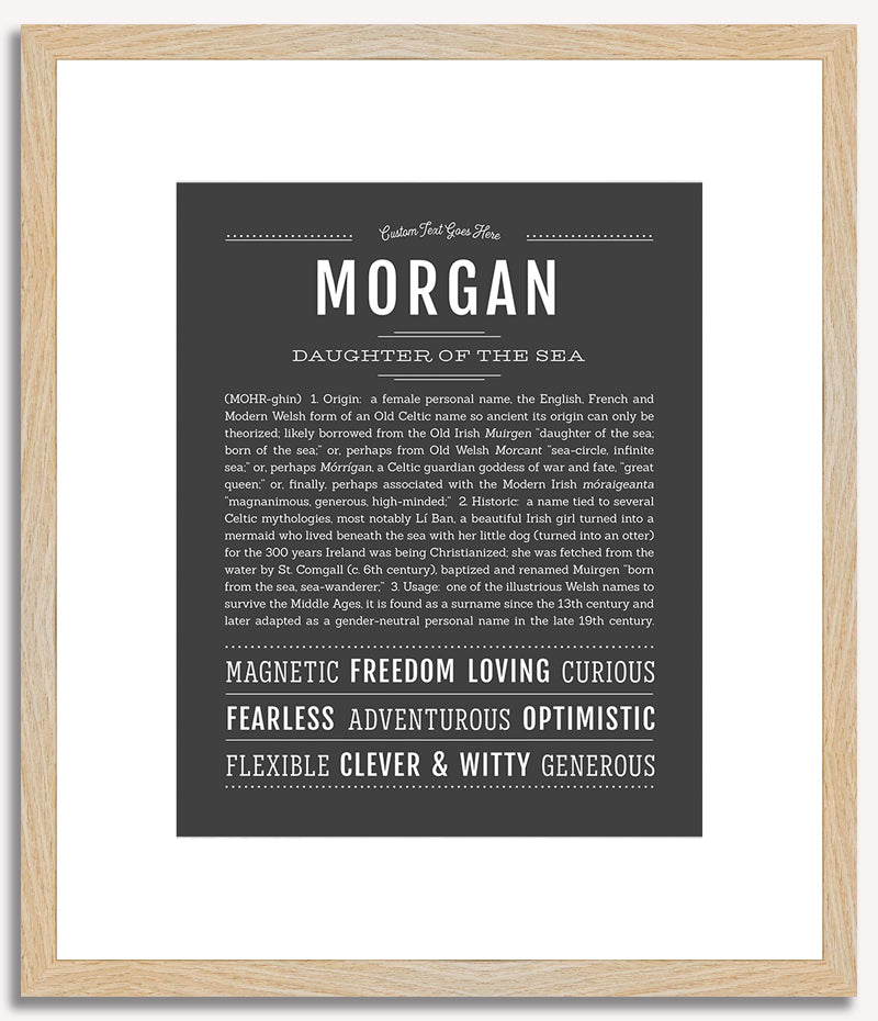 Morgan (female) | Name Art Print