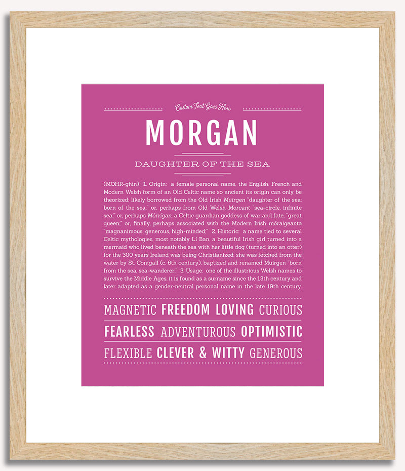 Morgan (female) | Name Art Print