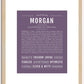 Morgan (female) | Name Art Print