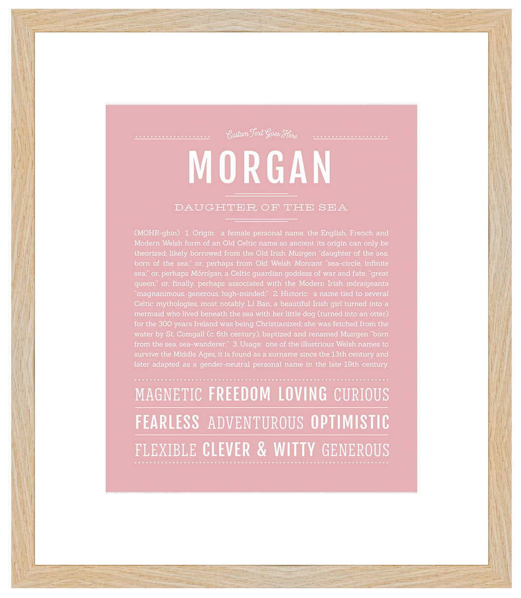 Morgan (female) | Name Art Print