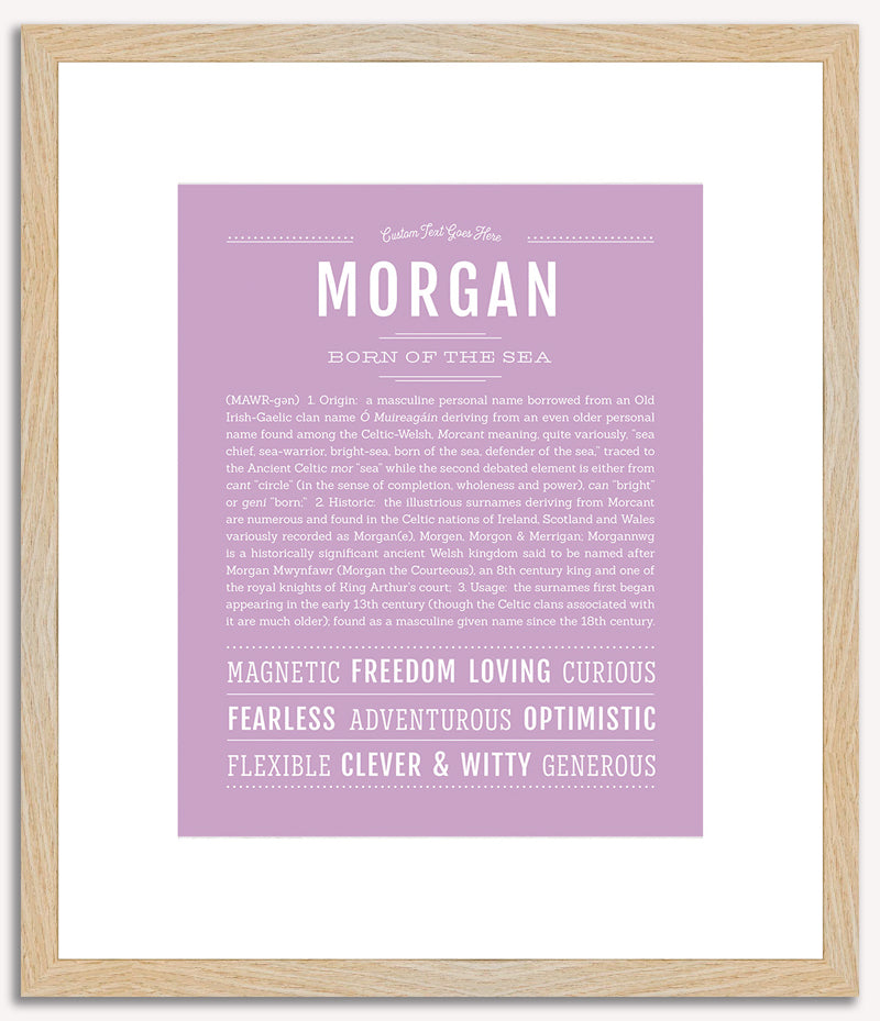 Morgan (male) | Name Art Print