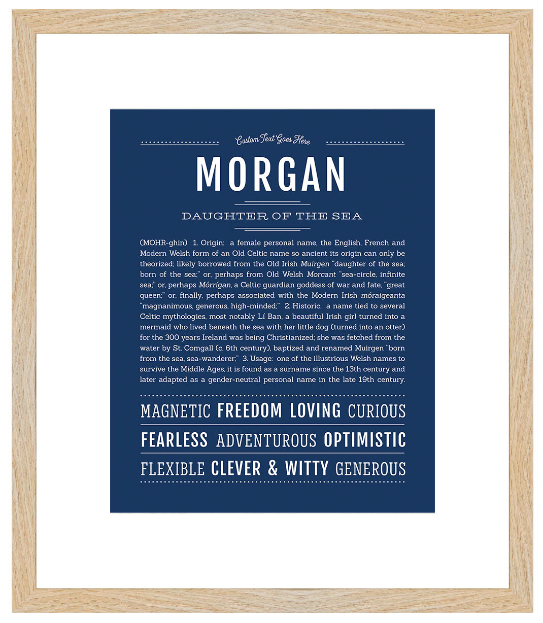 Morgan (female) | Name Art Print