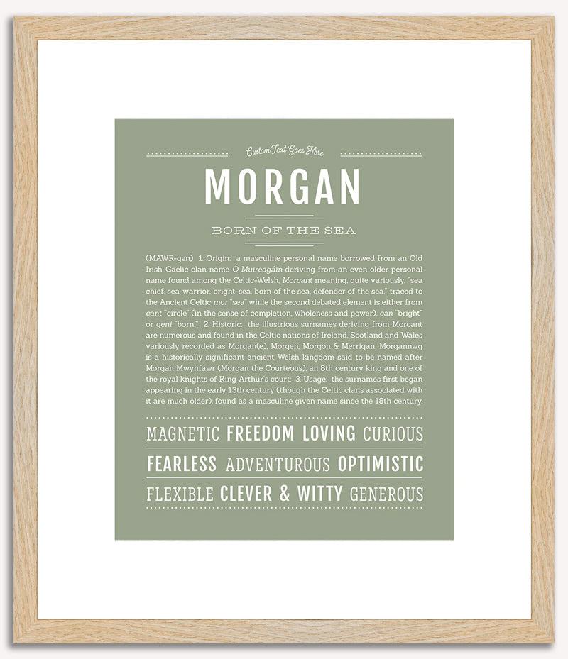 Morgan (male) | Name Art Print