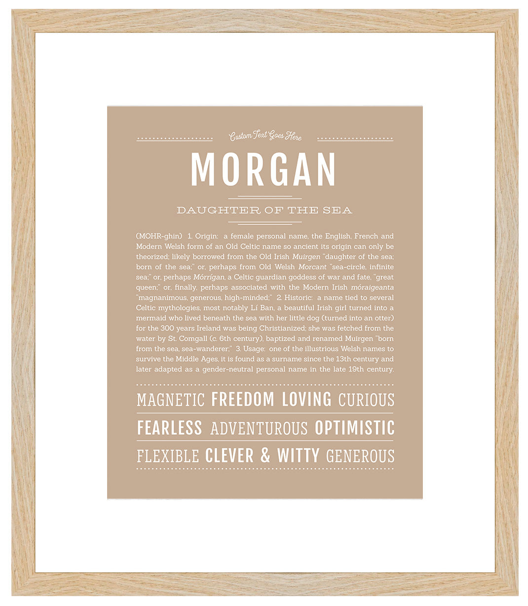 Morgan (female) | Name Art Print