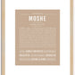 Moshe | Name Art Print