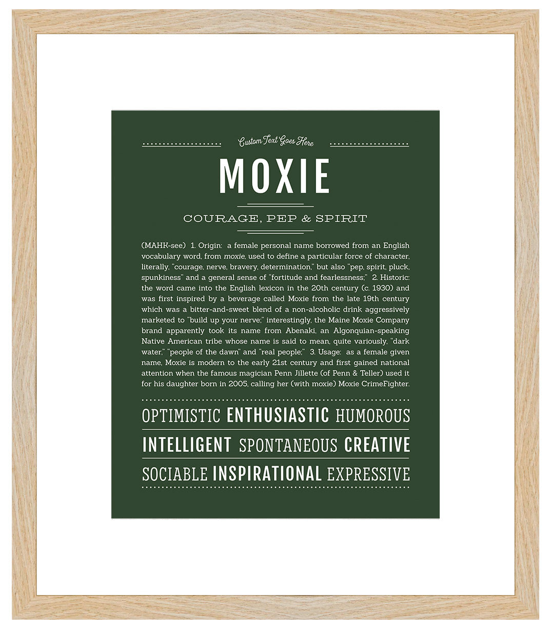 Moxie | Name Art Print