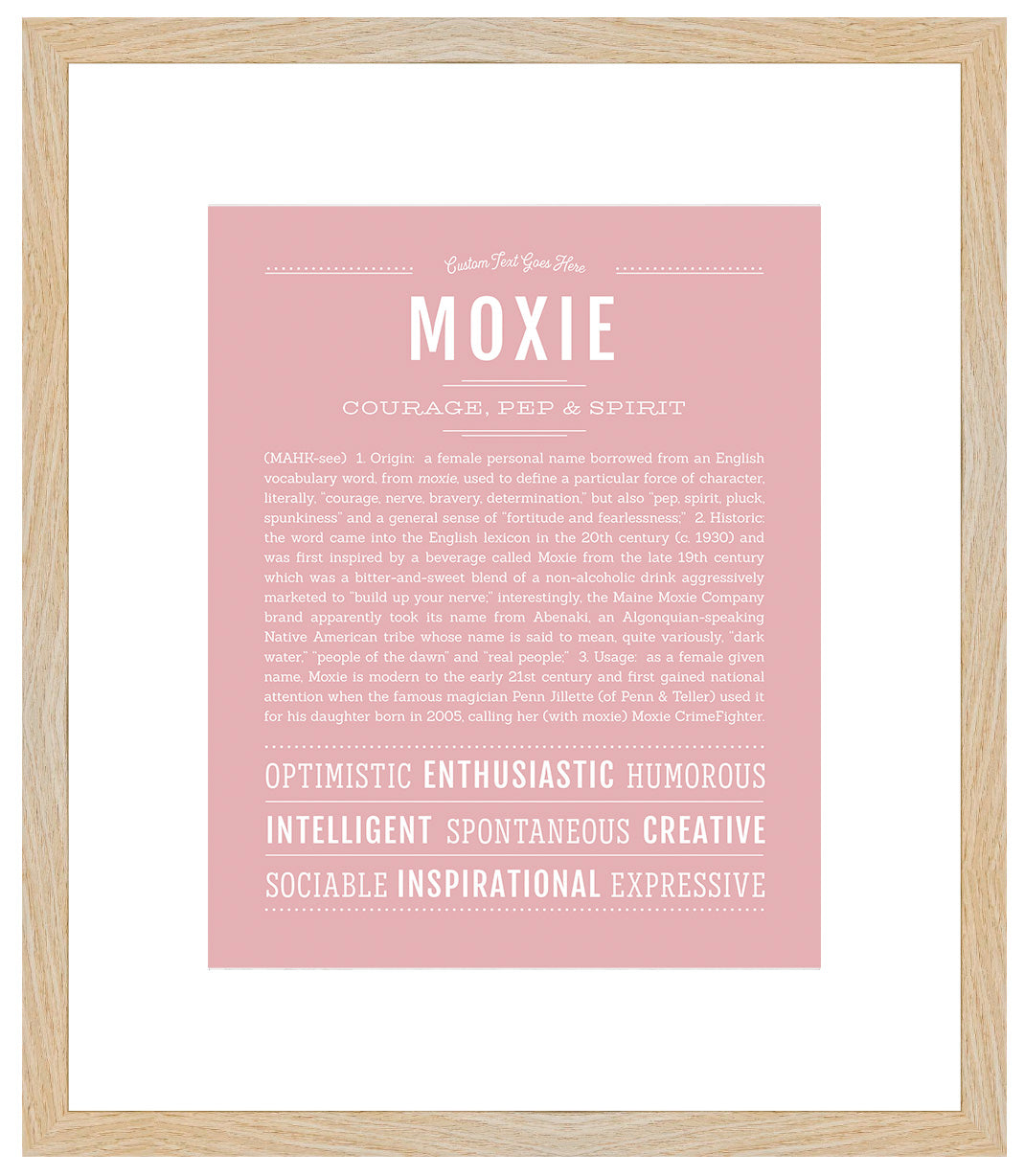 Moxie | Name Art Print