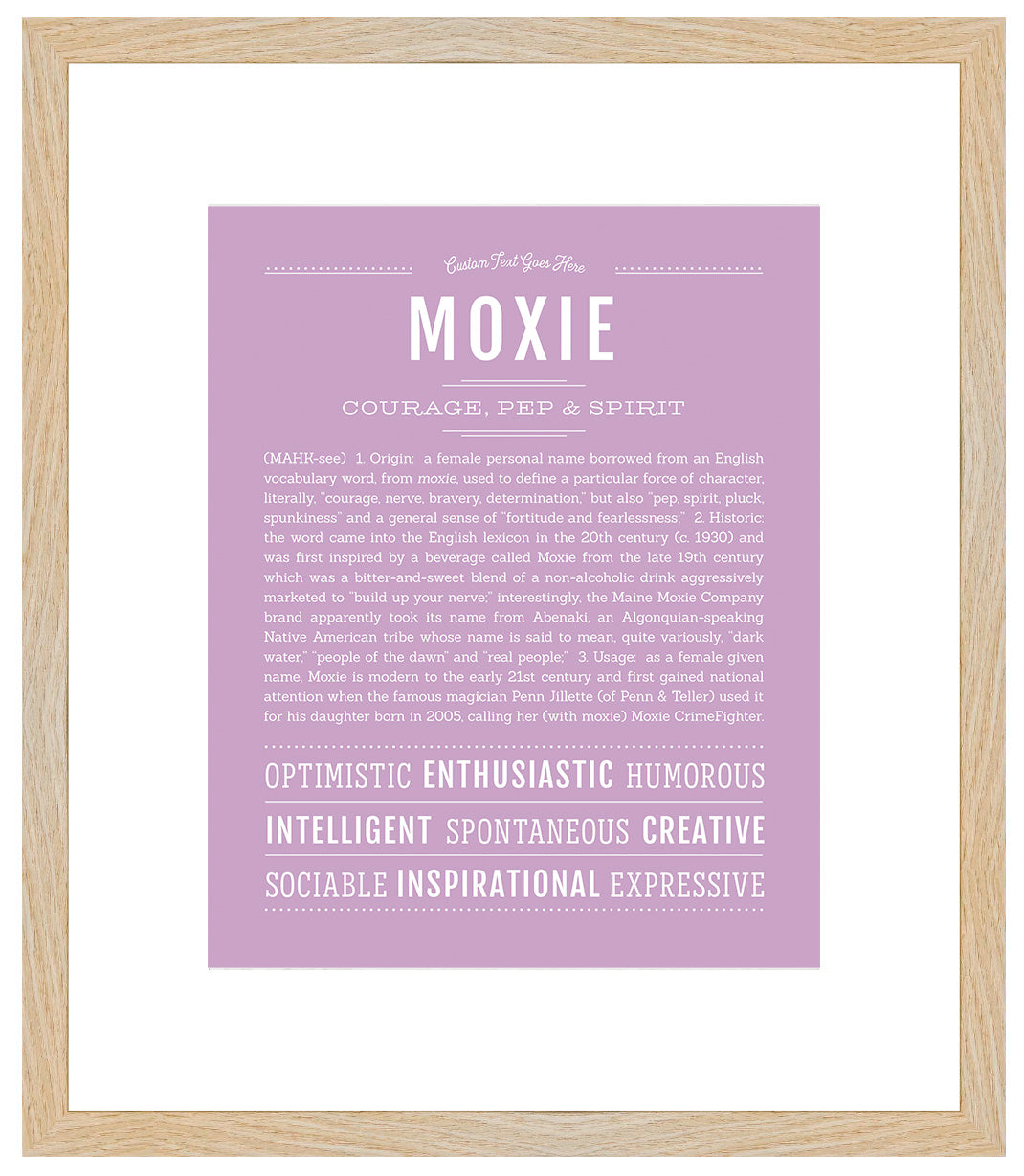 Moxie | Name Art Print