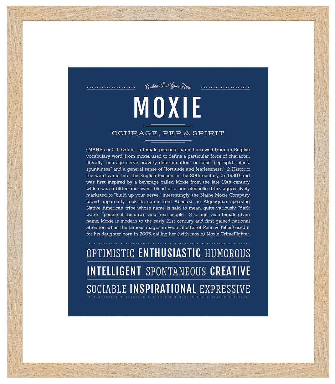 Moxie | Name Art Print