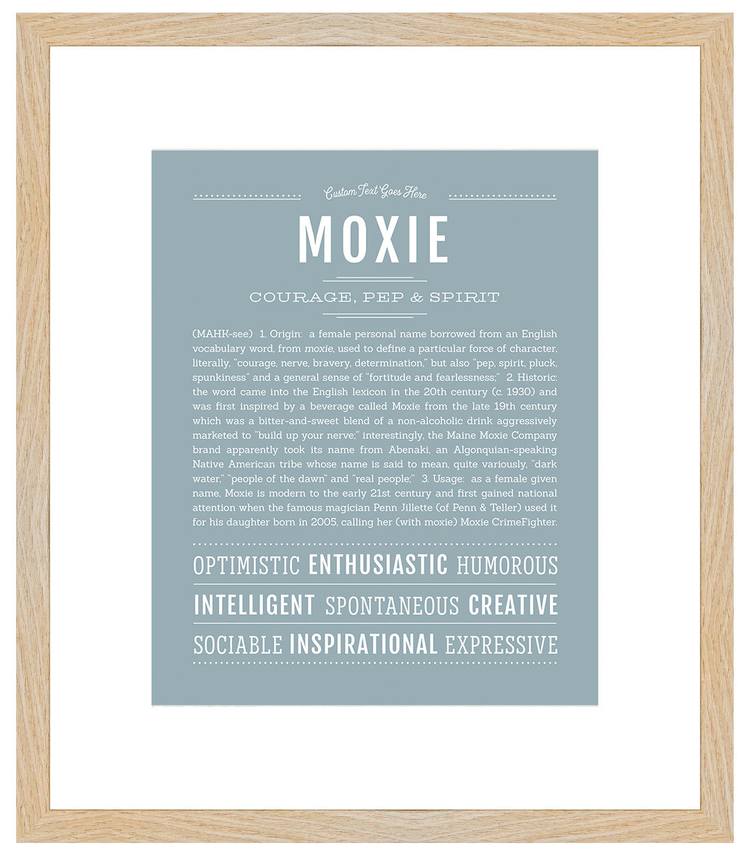 Moxie | Name Art Print