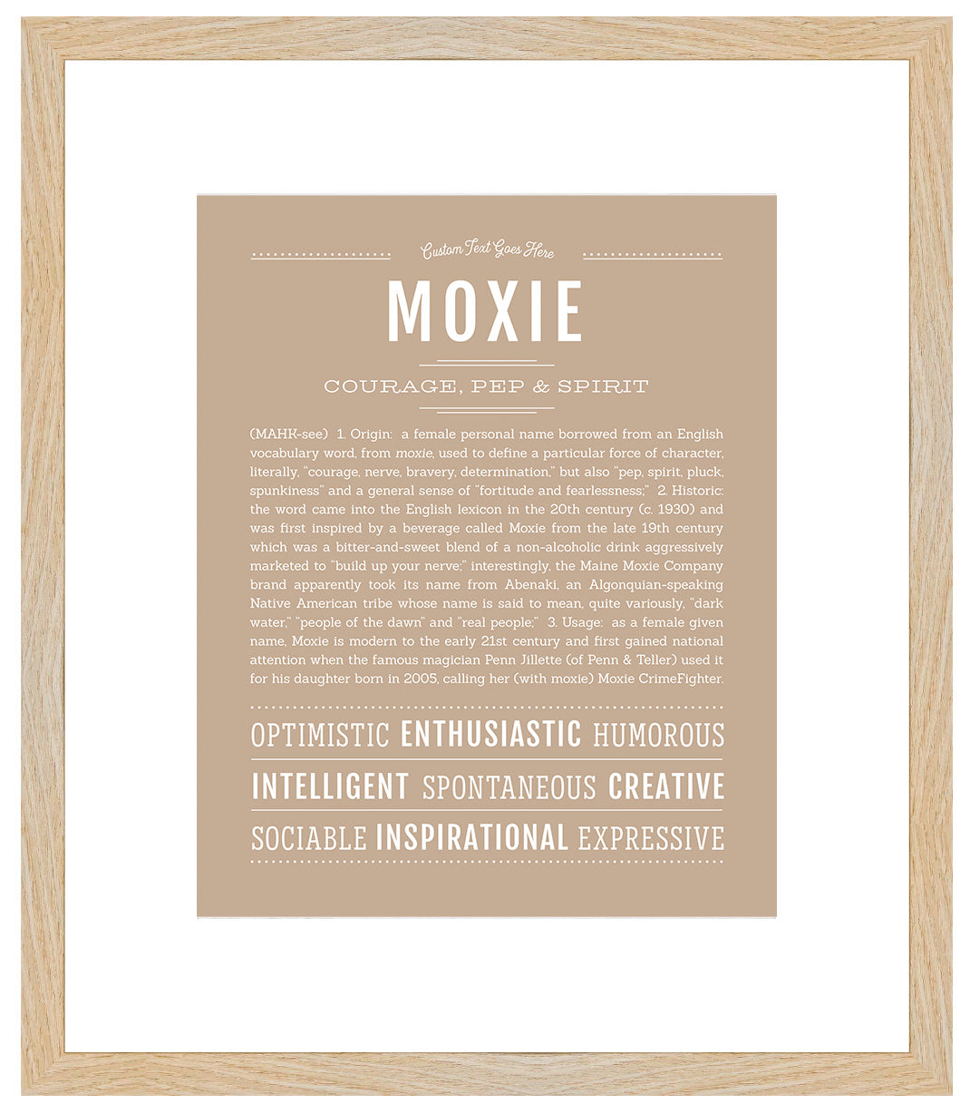 Moxie | Name Art Print