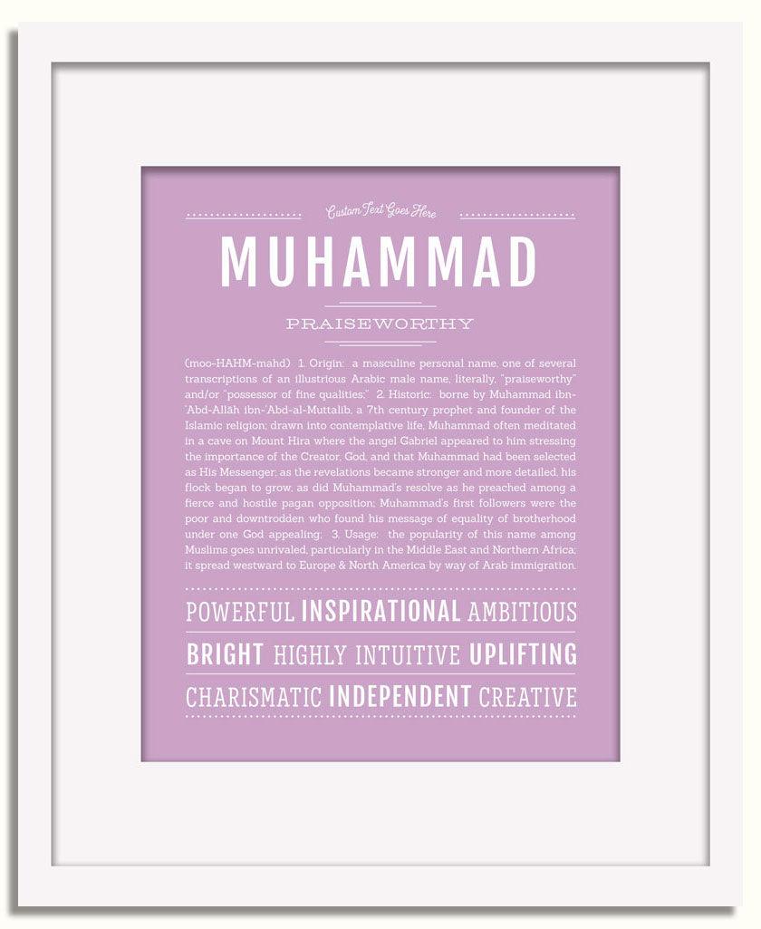 Frame Options | Lilac | White Frame, Matted