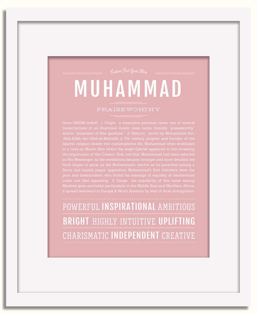 Frame Options | Dusty Rose | White Frame, Matted