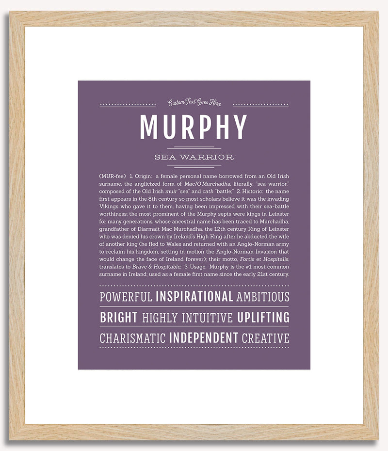 Murphy (female) | Name Art Print