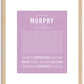 Murphy (male) | Name Art Print