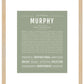 Murphy (female) | Name Art Print