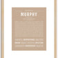 Murphy (male) | Name Art Print