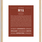 Mya | Name Art Print