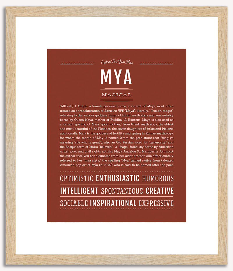 Mya | Name Art Print