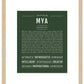 Mya | Name Art Print