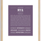 Mya | Name Art Print