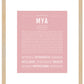 Mya | Name Art Print