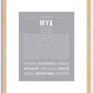 Mya | Name Art Print