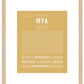 Mya | Name Art Print