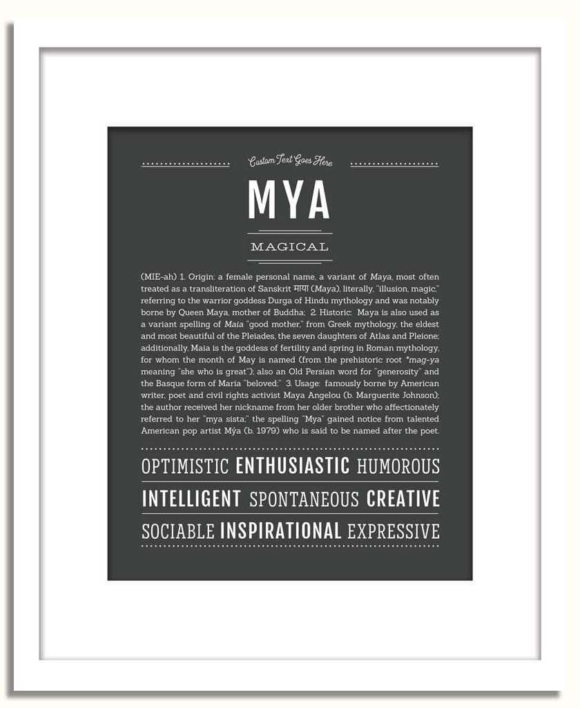 Mya | Name Art Print - Personalized Custom Gifts – Name Stories