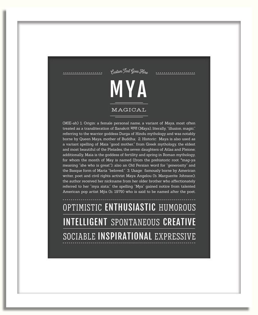 Mya | Name Art Print - Personalized Custom Gifts – Name Stories