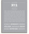 Mya | Name Art Print – Name Stories