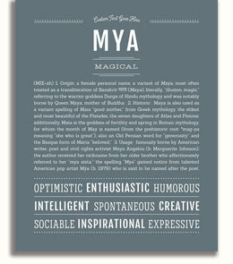 Mya | Name Art Print – Name Stories