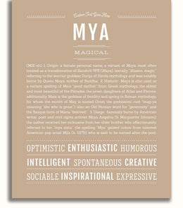 Mya | Name Art Print – Name Stories