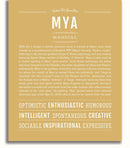 Mya | Name Art Print – Name Stories