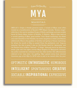 Mya | Name Art Print – Name Stories