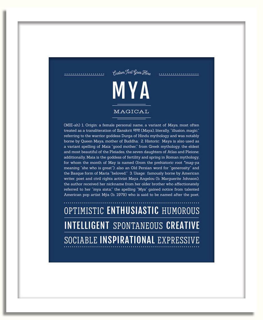 Mya | Name Art Print - Personalized Custom Gifts – Name Stories