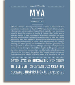 Mya | Name Art Print – Name Stories