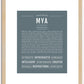 Mya | Name Art Print