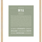 Mya | Name Art Print