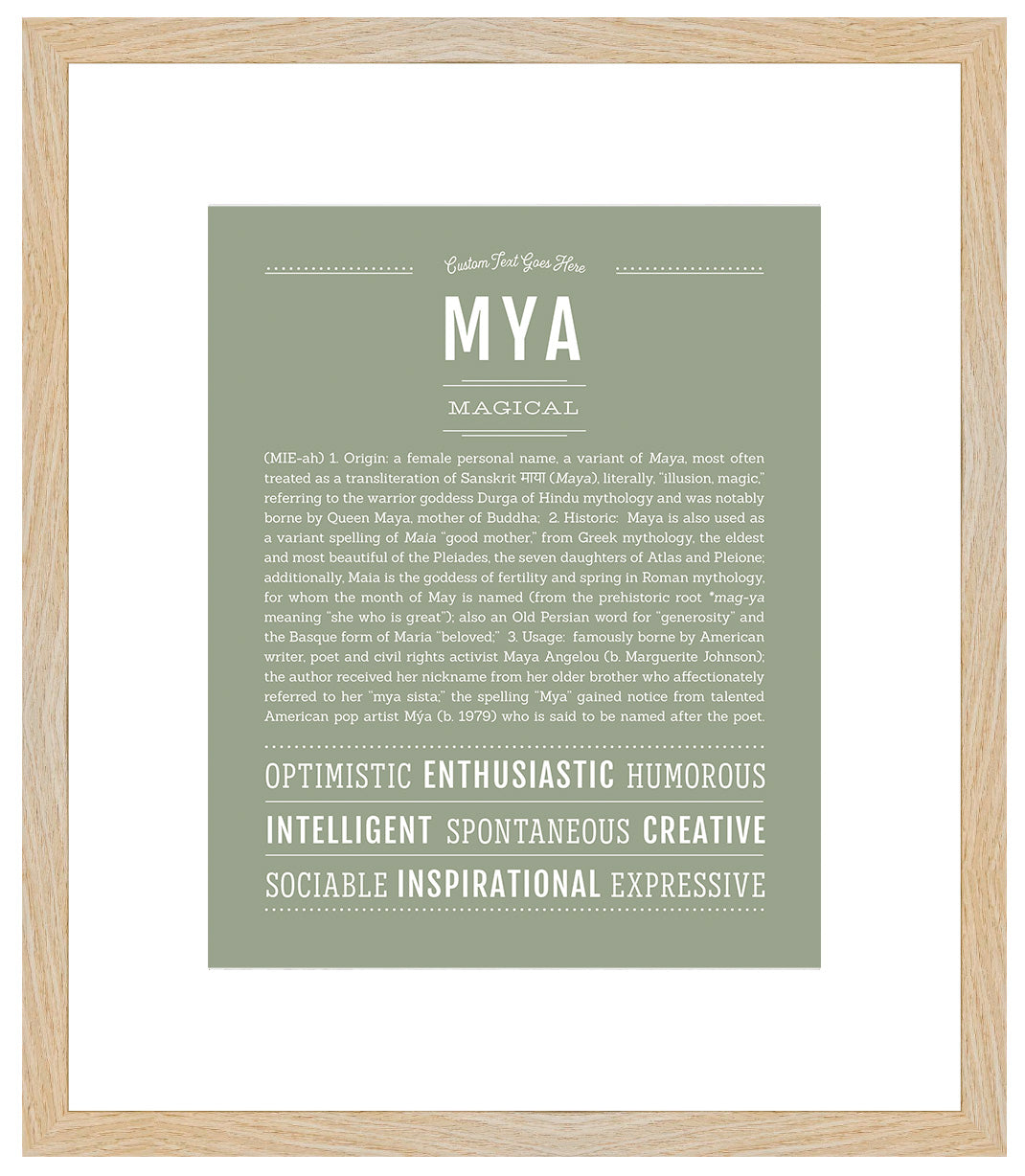 Mya | Name Art Print