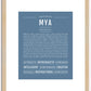 Mya | Name Art Print