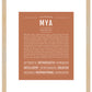 Mya | Name Art Print